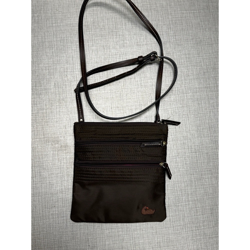 Dooney & Bourke Crossbody Bag Brown  Nylon North South Triple Zip‎